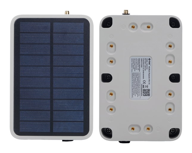 RAKwireless WisMesh Repeater Mini V2 med integrert solcelle.